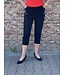 Dames stretch broek 7/8 met knopen en elastische taille voor senioren - CherryBerry