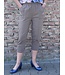 Dames stretch broek 7/8 met knopen en elastische taille voor senioren - CherryBerry