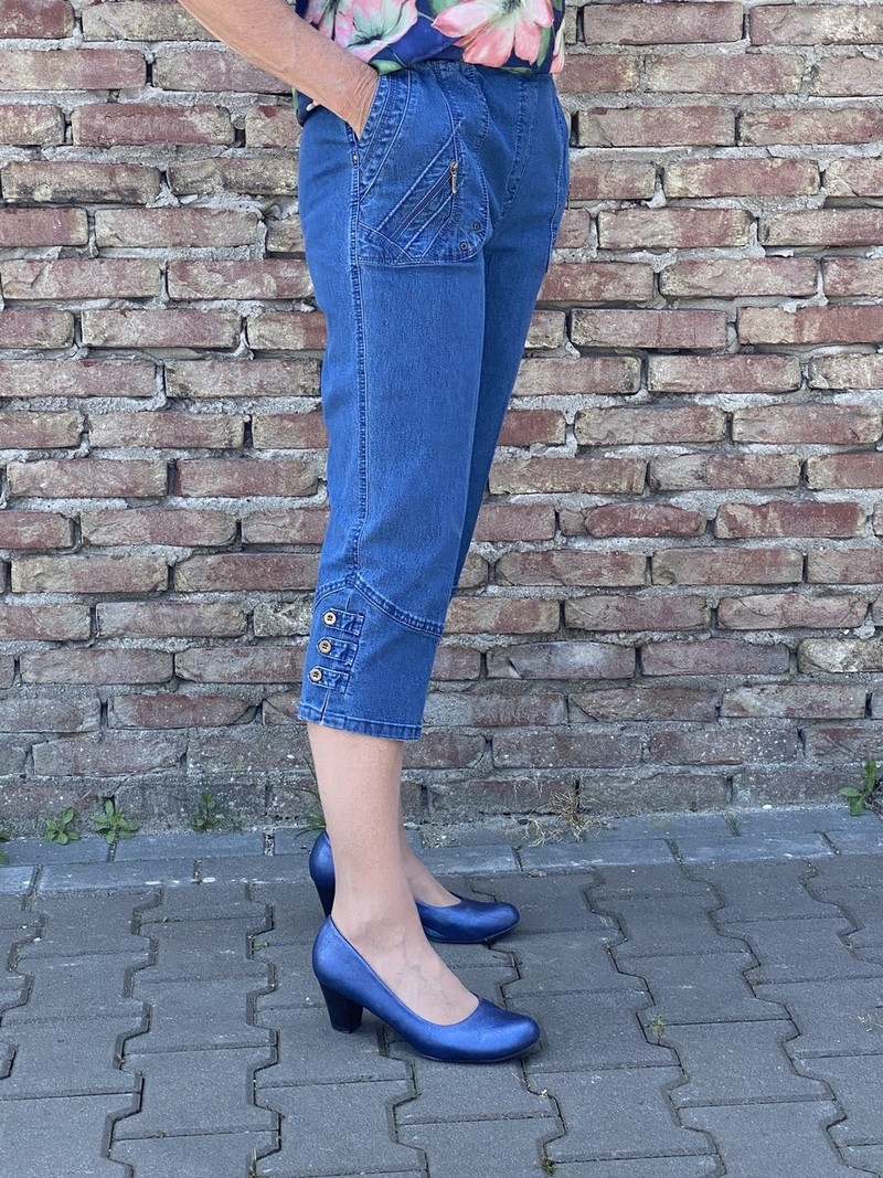 BLAUW comfort spijkerbroek dames 3/4