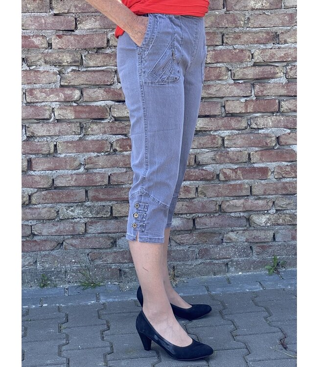 comfort spijkerbroek dames 7/8 met elastische tailleband - NewFashion