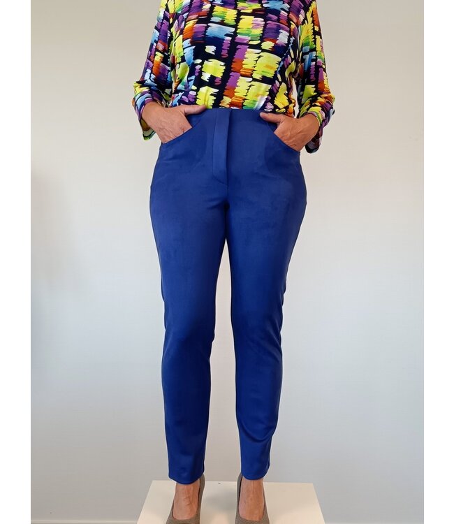 stretch broek suedine (hoge taille)