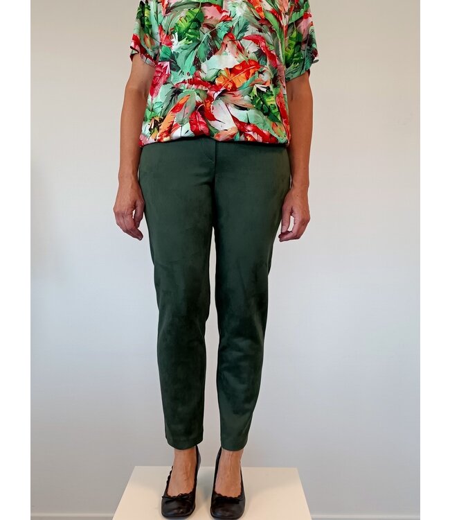 stretch broek suedine (hoge taille)