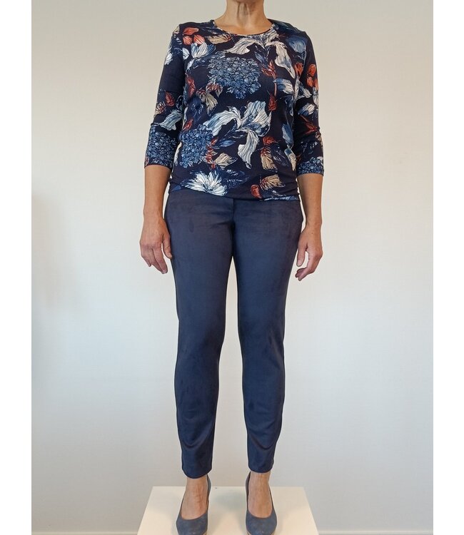 stretch broek suedine (hoge taille)