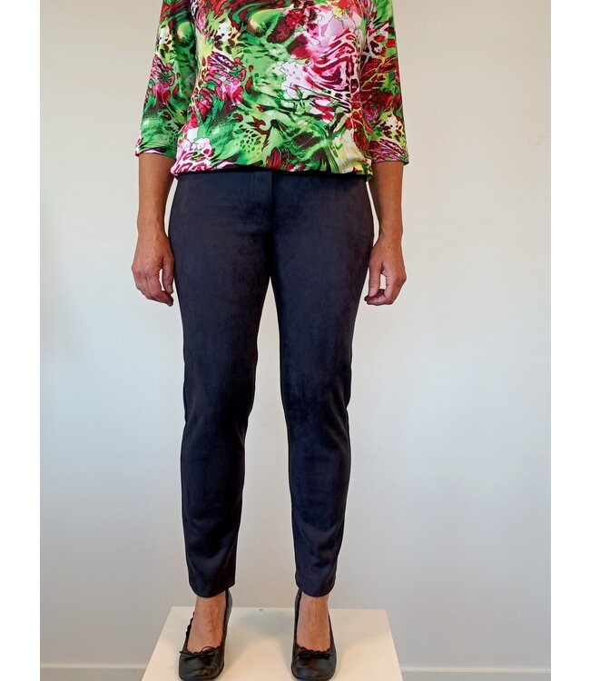 stretch broek suedine (hoge taille)
