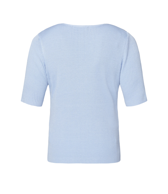 pullover zigzag v-hals k/m blue