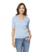 Signature pullover zigzag v-hals k/m blue