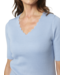 pullover zigzag v-hals k/m blue