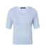 pullover zigzag v-hals k/m blue