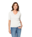 pullover zigzag v-hals k/m offwhite