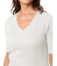 pullover zigzag v-hals k/m offwhite