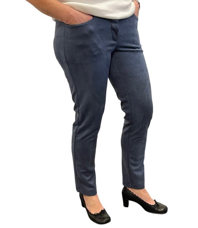 stretch broek suedine (hoge taille)