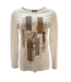 shirt met print L/M bruin