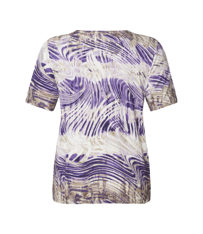 blouson hoge v-hals lila- tinten