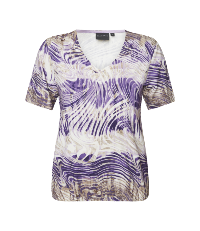 blouson hoge v-hals lila- tinten