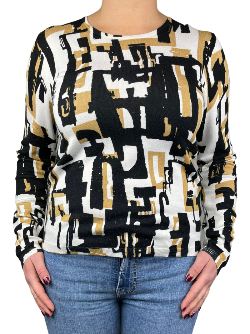 M.X.O. pullover graffiti mocca