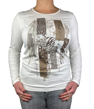 Marinello shirt met print L/M bruin