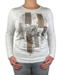 shirt met print L/M bruin