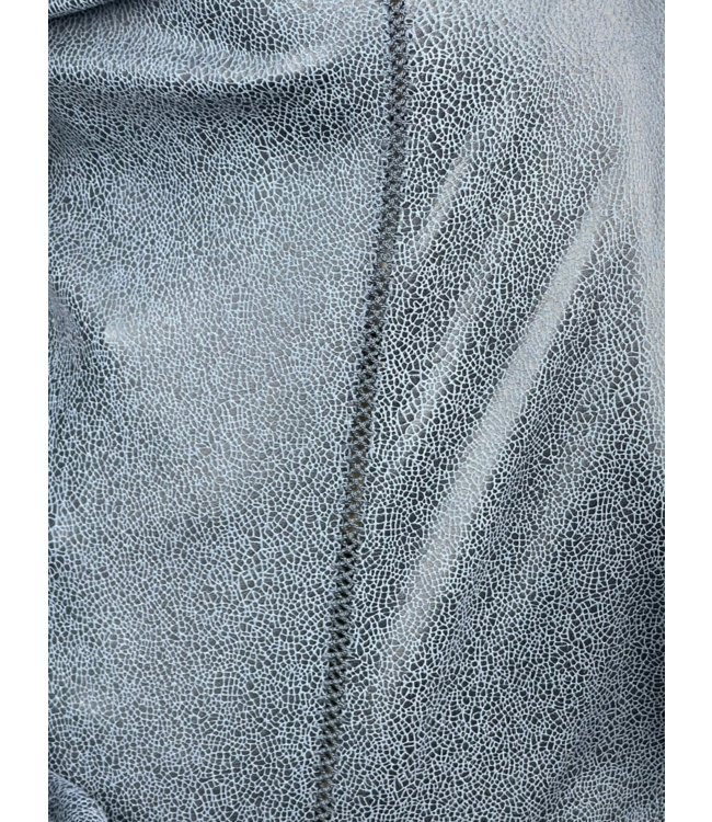 suedine jack met rits jeansblauw