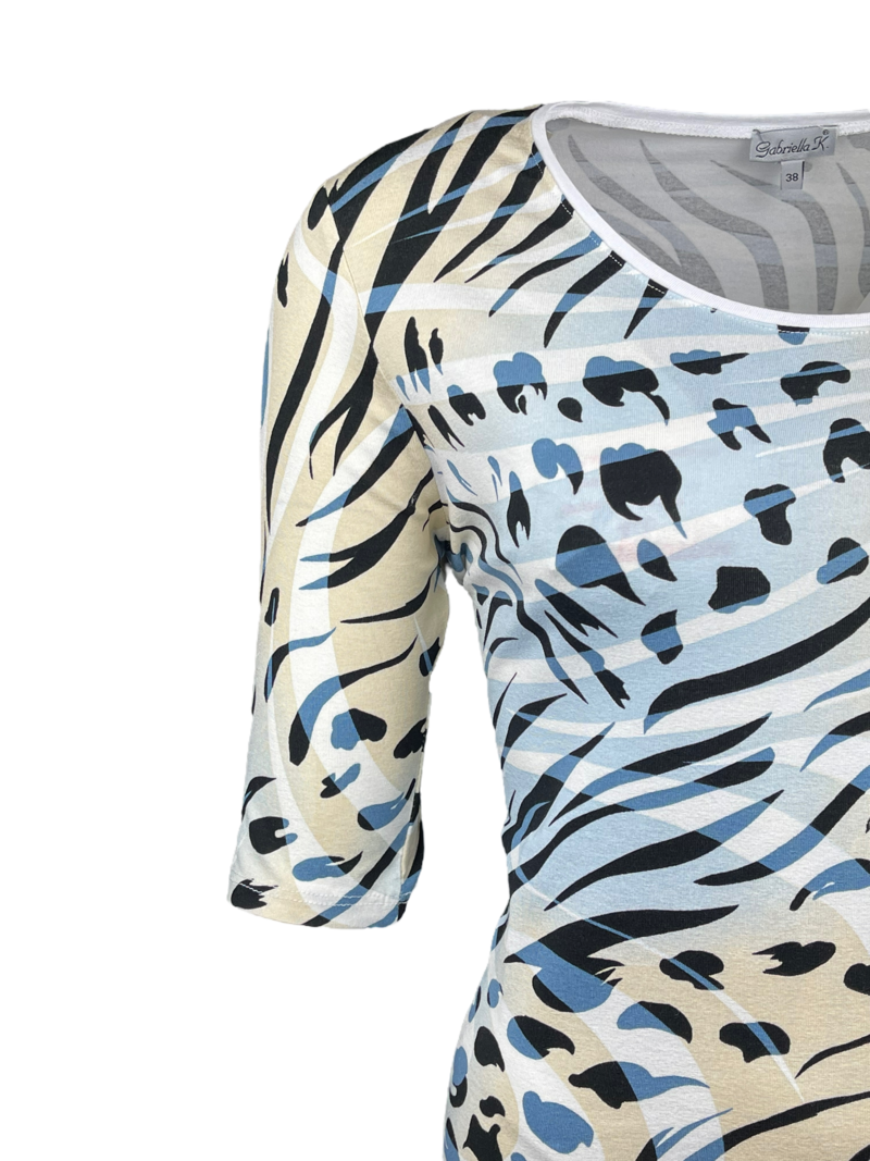 Gabriella K. t-shirt flame tiger blauw