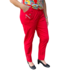 Dames lange stretch broek met knopen en elastische taille voor senioren - CherryBerry