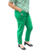 Dames lange stretch broek met knopen en elastische taille voor senioren - CherryBerry