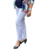 Dames lange stretch broek met knopen en elastische taille voor senioren - CherryBerry