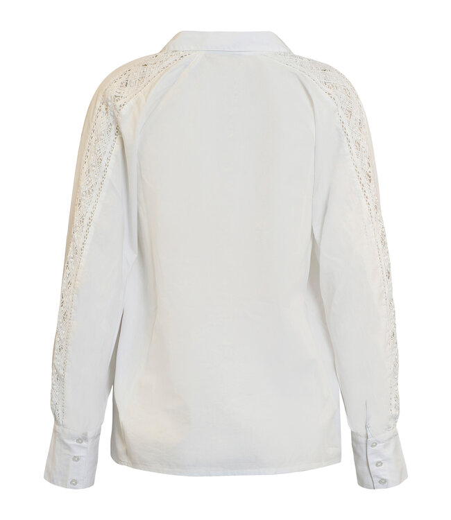 blouse met knopen en lang manchet