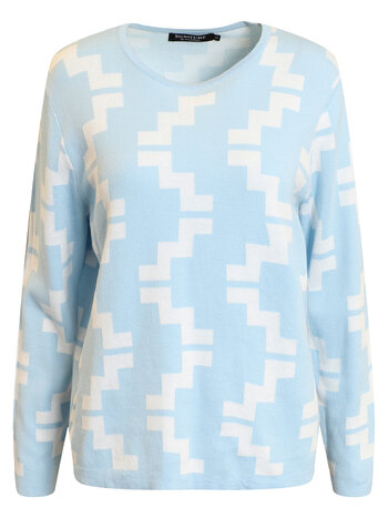 Signature pullover tetris lichtblauw