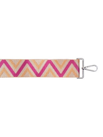 Just Dreamz Schouderband verstelbaar Ibiza pink (bag straps) 150cm zilver