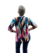 2in1 (twinset) met kraag en knoop multicolor
