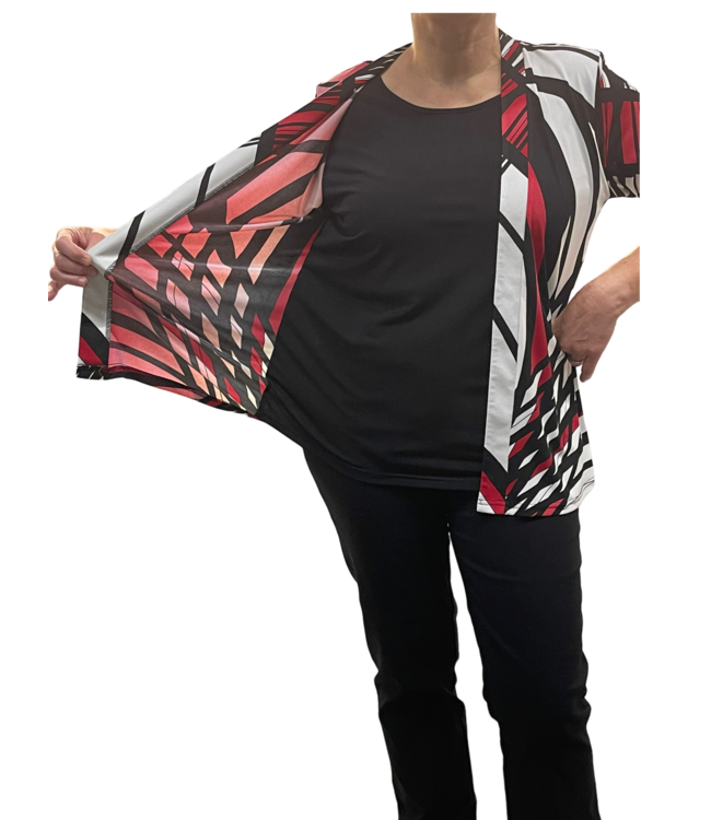 2in1 (twinset) stripe rood