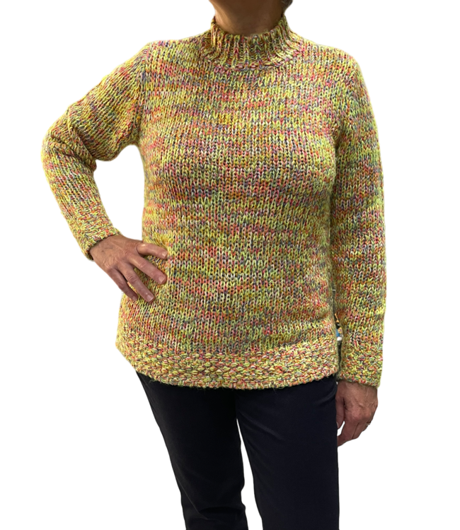 gebreide trui met boord neon