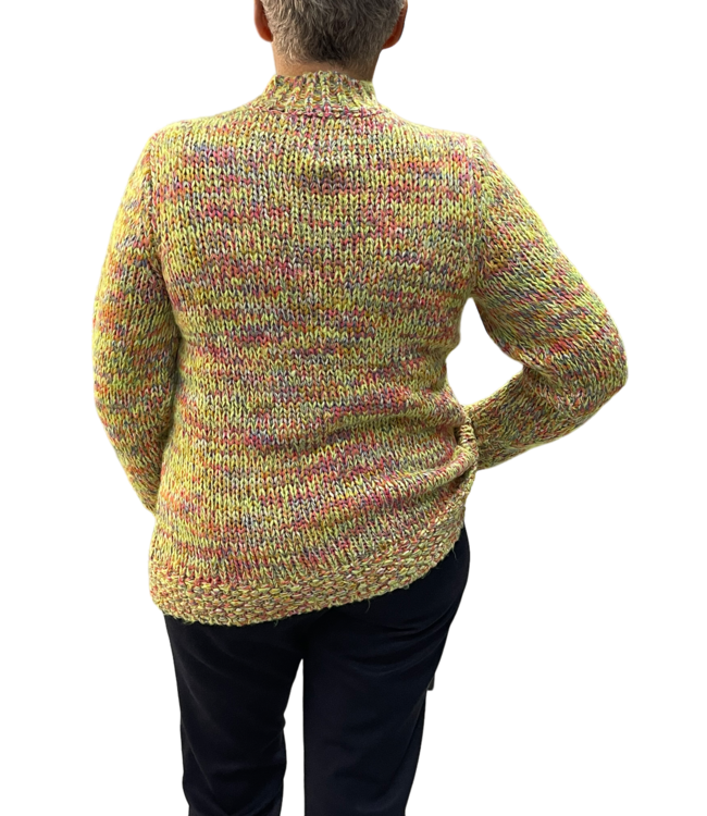 gebreide trui met boord neon