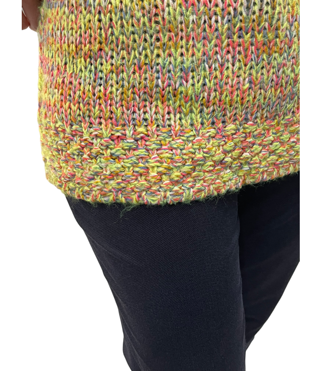 gebreide trui met boord neon