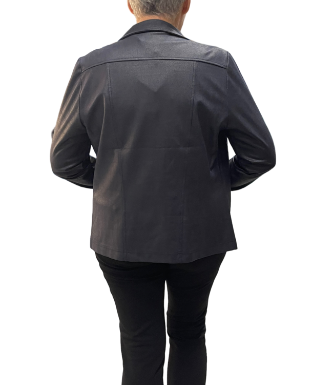 vest- jasje met knopen marine  (suedine- look)