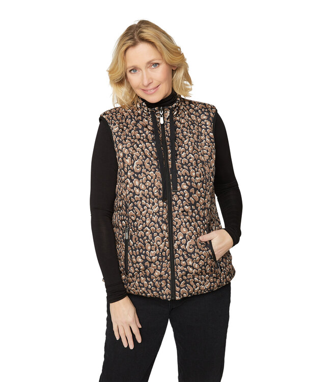 bodywarmer met print