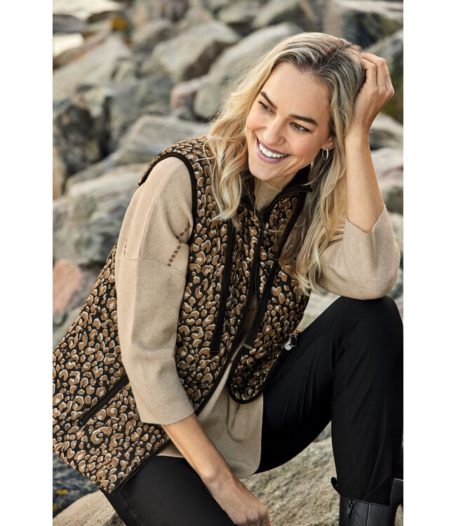 bodywarmer met print