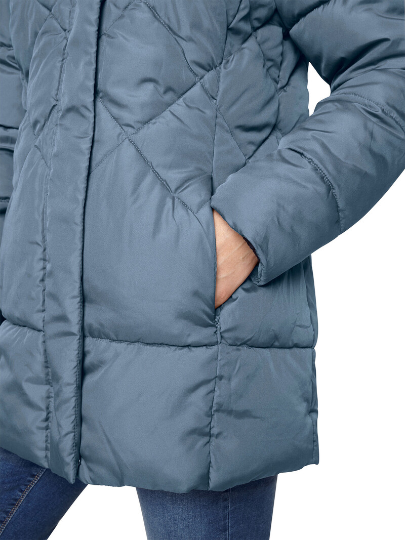 Brandtex. winterjas met capuchon ice- blue