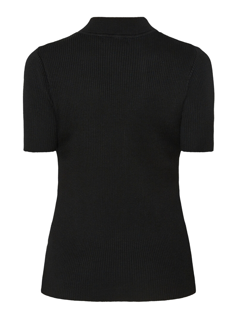 Signature rib truitje turtleneck zwart