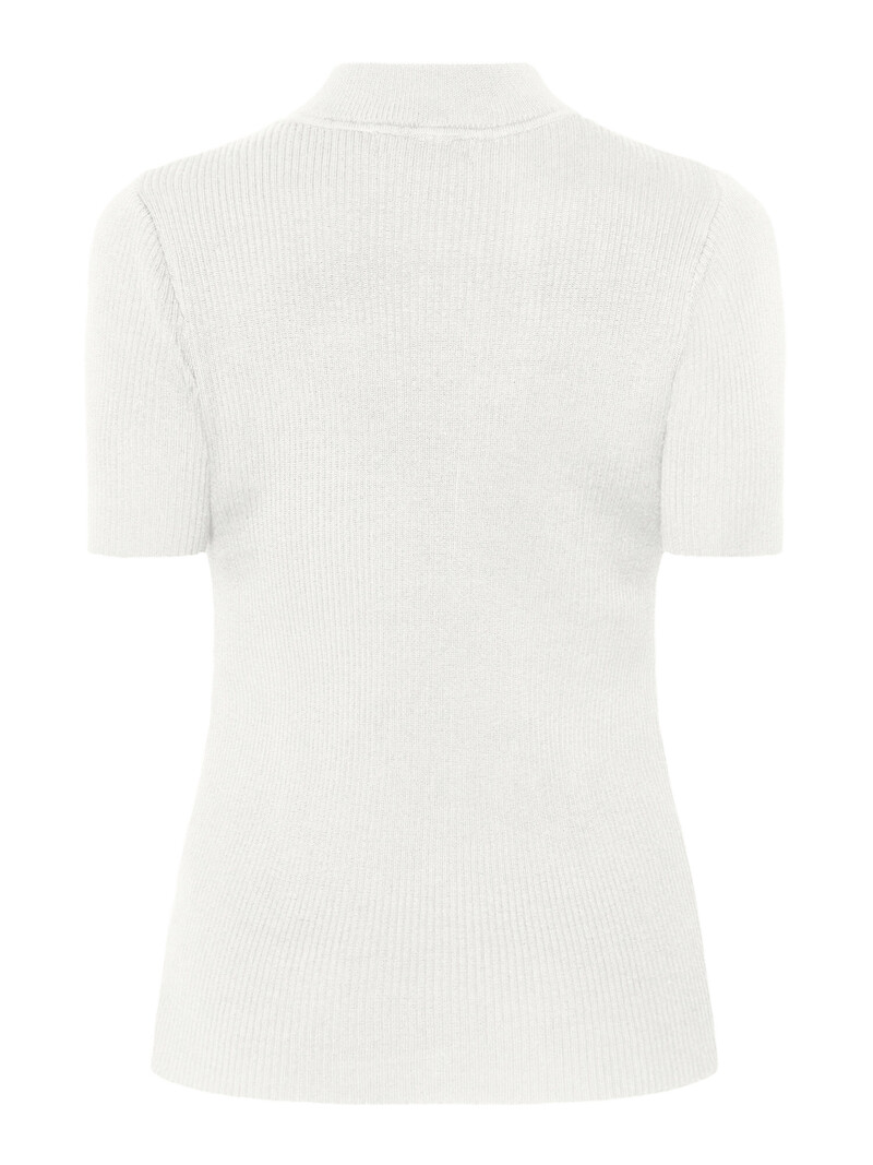 Signature rib- truitje turtle neck offwhite