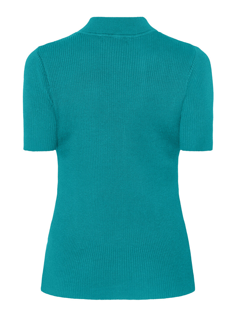 Signature rib truitje turtleneck aqua