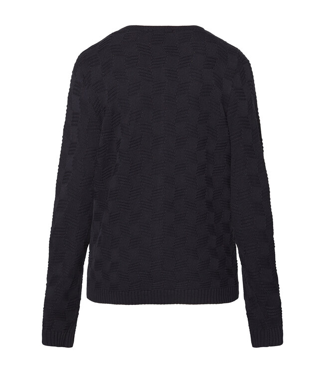 vest met knopen blokjes marine