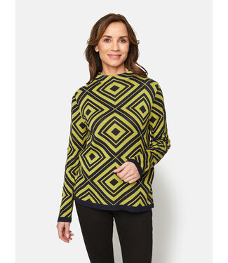 Signature pullover turtleneck diamond lime