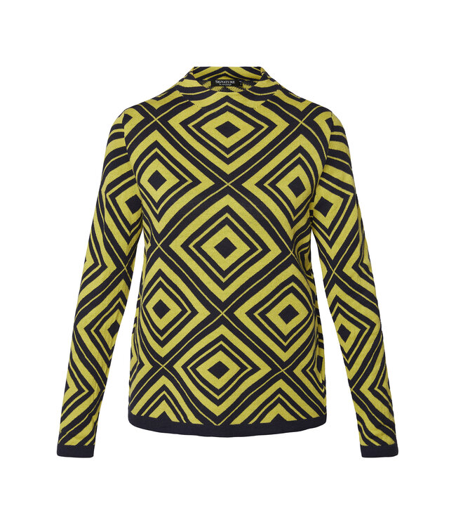 pullover turtleneck diamond lime