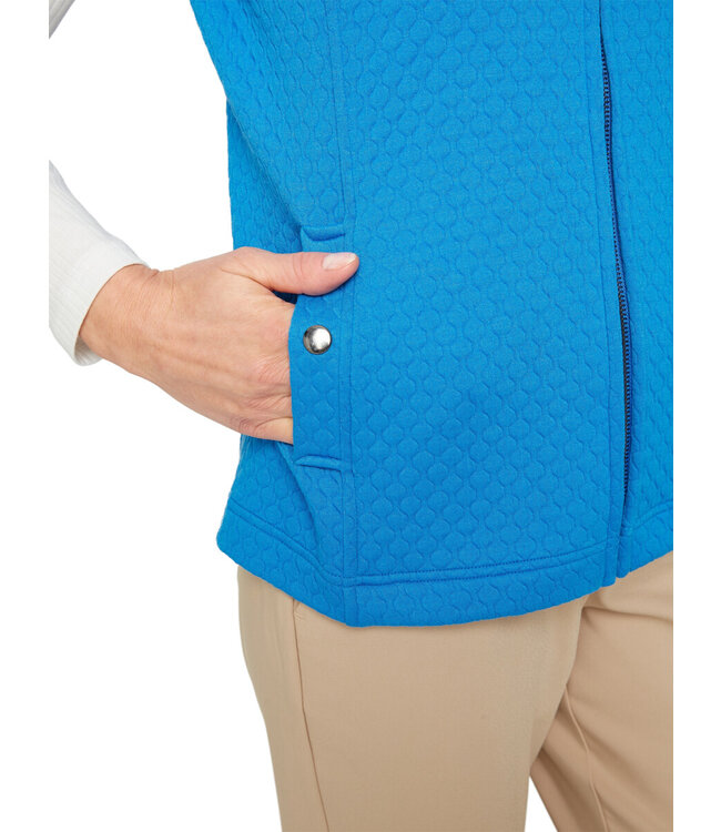 gilet met rits kobaltblauw