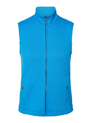 Signature gilet met rits kobaltblauw