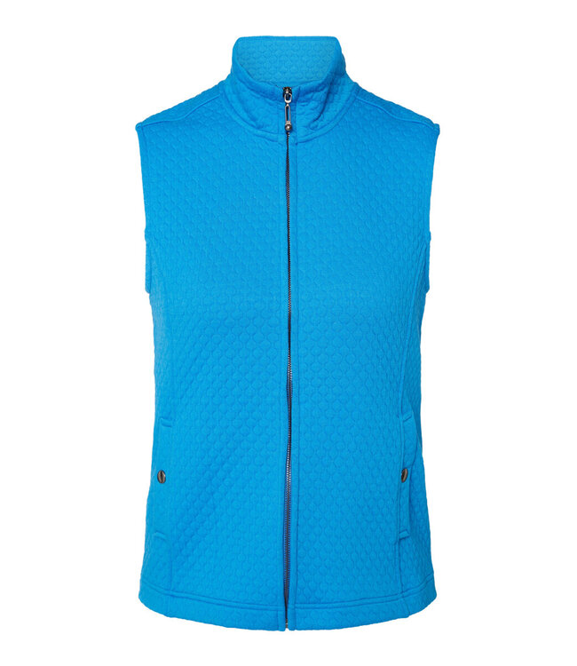 gilet met rits kobaltblauw
