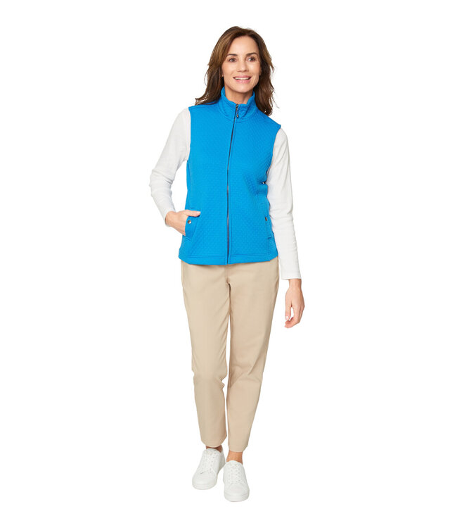 gilet met rits kobaltblauw