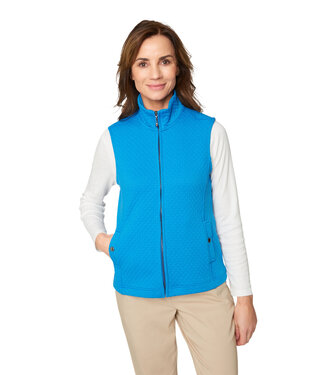 Signature gilet met rits kobaltblauw