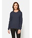 pullover met blok en knoopjes marine